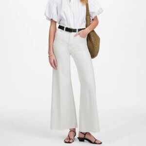 Flared Wide-Leg Crop Jeans